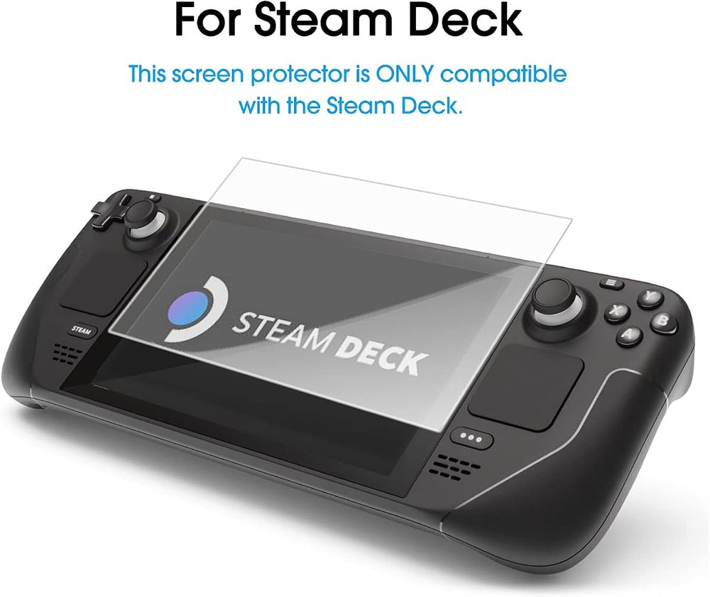 clear tempered glass screen protector for Steam Deck by amFilm